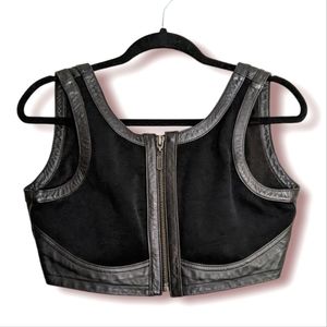Harley Davidson Leather Spandex Bra Crop Top